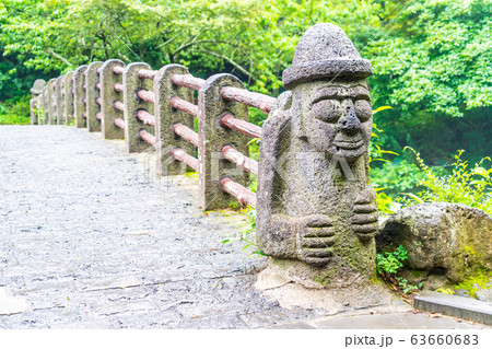 Dol hareuban bridge in Cheonjiyeon Falls 63660683