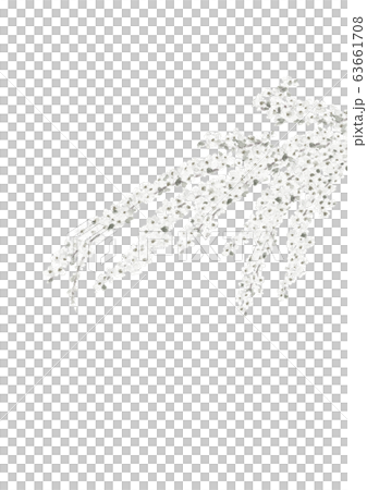 雪柳 水彩 水墨画風 モノトーン 63661708