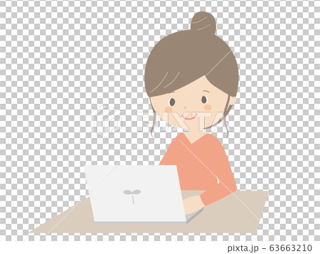 Woman using a laptop 63663210