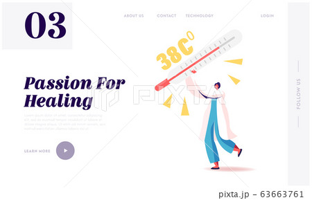Emergency Help, Surgery Landing Page Template. Doctor Character Carry Huge Thermometer with High Temperature Emergency Help, Surgery Landing Page Template. Doctor Character Carry Huge Thermometer with High Temperature 63663761