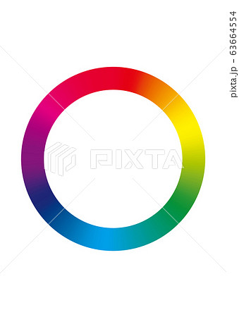 色相リング カラフルリング 色相環 レインボー 虹の輪のイラスト素材