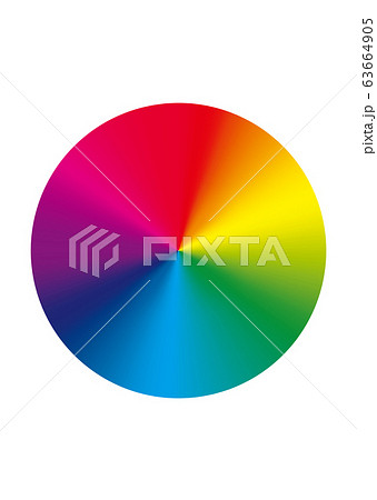色相サークル カラフルサークル 色相環 色相 レインボー 虹の円のイラスト素材