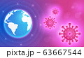 Coronavirus COVID-19. Coronavirus outbreak and coronaviruses influenza background. COVID-19 Virus. Virus attack on earth. Vector Illustration. 63667544