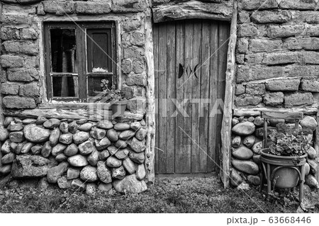 Old blue wooden door Old blue wooden door 63668446