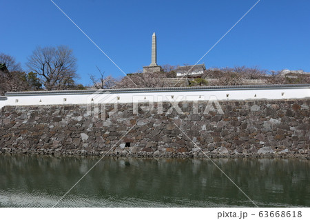 ■ 甲府城 ■ 舞鶴城公園 ■ 快晴 ■ 山梨県 ■ 桜満開 63668618