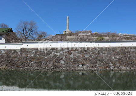■ 甲府城 ■ 舞鶴城公園 ■ 快晴 ■ 山梨県 ■ 桜満開 63668623