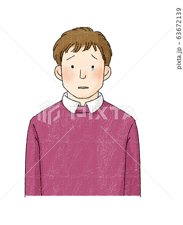 男性　表情　（泣き顔） 63672139