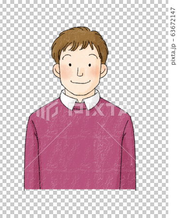 男性　表情　（笑顔） 63672147