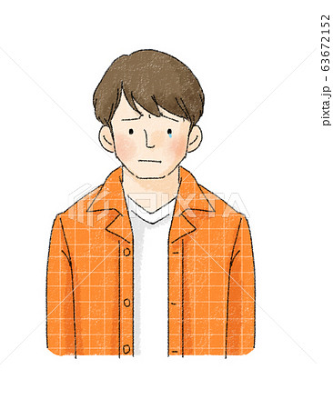 男性　表情　（泣き顔） 63672152