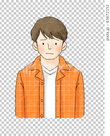 男性　表情　（泣き顔） 63672152