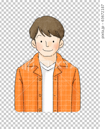 男性　表情　（笑顔） 63672187