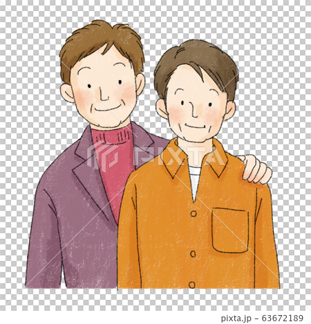 カップル　同性　男性　LGBTQ（中年） 63672189