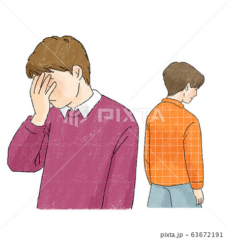 カップル　同性　男性　LGBTQ（別離２） 63672191