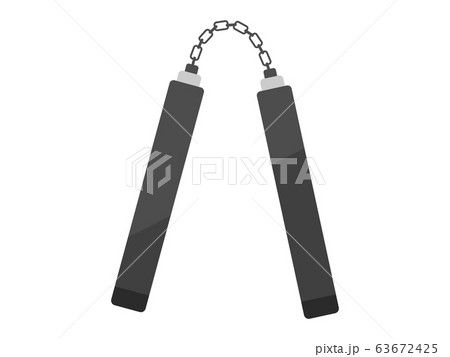 ヌンチャクのイラスト 63672425