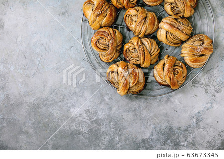 Swedish cardamom buns Kanelbulle 63673345