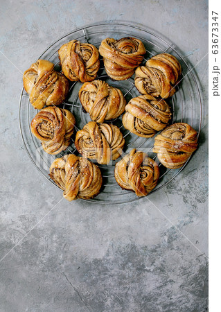 Swedish cardamom buns Kanelbulle 63673347