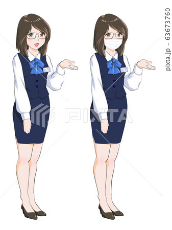 制服姿の女性　OL 63673760