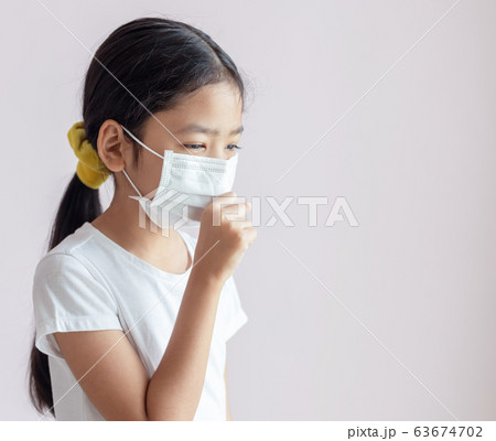Portrait of Children wearing sanitary masks and Portrait of Children wearing sanitary masks and 63674702