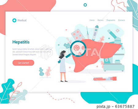 Hepatitis medical web banner Hepatitis medical web banner 63675887