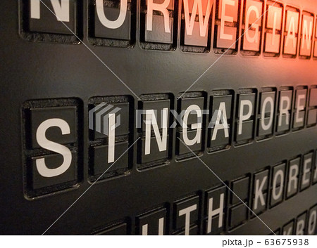 Signs name of Singapore country on black directory board. Signs name of Singapore country on black directory board. 63675938