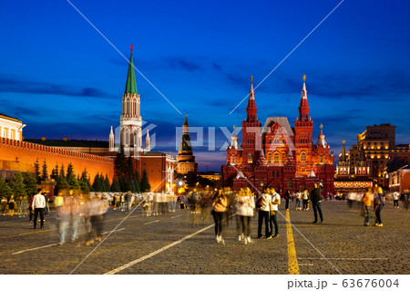 The Red Square at dusk, Moscow The Red Square at dusk, Moscow 63676004