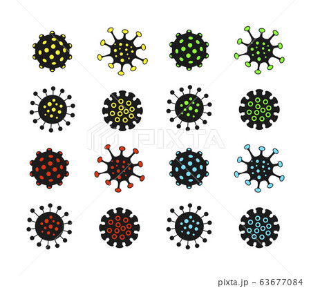 Set illustration graphic vector of corona virus in wuhan,corona virus infection. 2019-nvoc virus.corona virus microbe. 63677084
