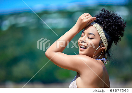 Close-Up Portrait Of Beautiful Asian Smiling Girl 63677546