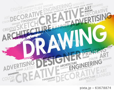 DRAWING word cloud, creative concept 63678874