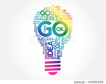 Go bulb word cloud collage 63680366