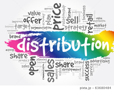 Distribution word cloud collage 63680484