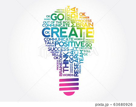 Create bulb word cloud collage 63680926
