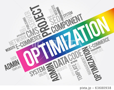 OPTIMIZATION word cloud collage OPTIMIZATION word cloud collage 63680938