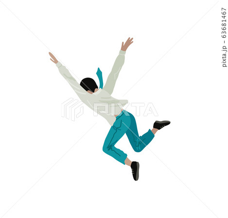 Office Worker Is Falling Down Vector Illustrationのイラスト素材