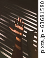 Hand under shadow from the windows. 63681580