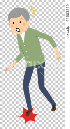 Senior man stumble Senior man stumble 63683239