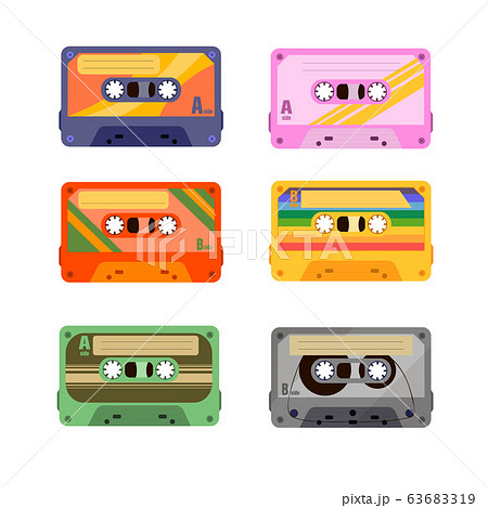 Vintage music cassettes. Vintage music. Vintage music cassettes. Vintage music. 63683319