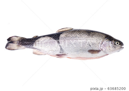 Rainbow trout peeled for cooking fish dishes on 63685200