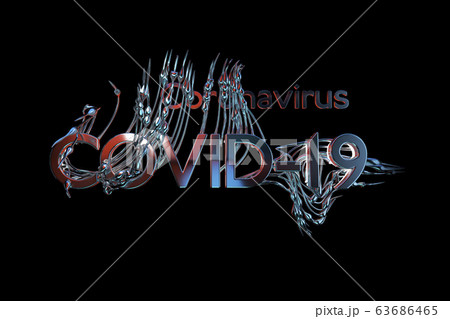 Coronavirus Wuhan, China COVID-19 inscription. Epidemic condition 3d illustration 63686465