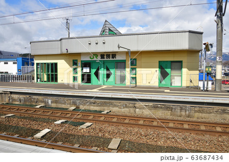 早春の北海道室蘭市JR鷲別駅の風景を撮影 早春の北海道室蘭市JR鷲別駅の風景を撮影 63687434