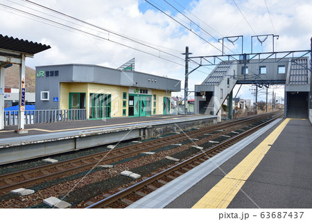 早春の北海道室蘭市JR鷲別駅の風景を撮影 早春の北海道室蘭市JR鷲別駅の風景を撮影 63687437
