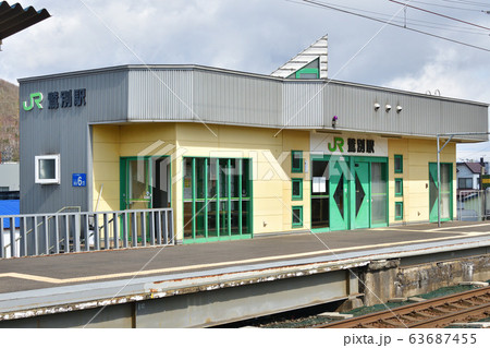 早春の北海道室蘭市JR鷲別駅の風景を撮影 早春の北海道室蘭市JR鷲別駅の風景を撮影 63687455