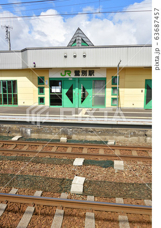 早春の北海道室蘭市JR鷲別駅の風景を撮影 早春の北海道室蘭市JR鷲別駅の風景を撮影 63687457