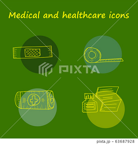 Set vector line icons, sign and symbols in flat design medicine and health with elements for mobile concepts and web apps. Collection modern infographic logo and pictogram. Set vector line icons, sign and symbols in flat design medicine and health with elements for mobile concepts and web apps. Collection modern infographic logo and pictogram. 63687928