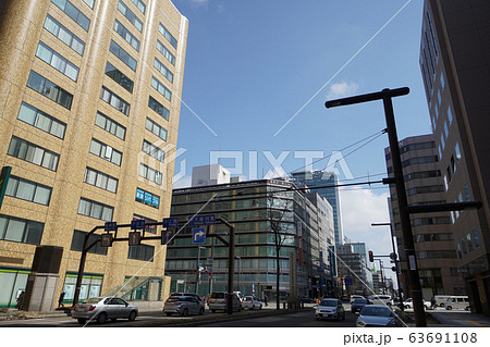 札幌　北１条・宮の沢通　街風景（西4丁目　札幌駅前通交差点付近） 63691108