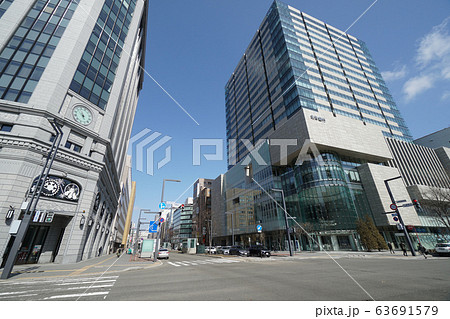 札幌駅前通 街風景(札幌大通西4ビルと大通ビッセ) 札幌駅前通 街風景(札幌大通西4ビルと大通ビッセ) 63691579
