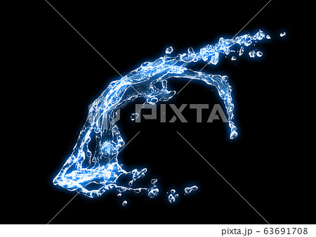 流動的な水しぶき 63691708
