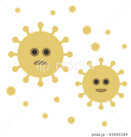 漂う花粉 ウィルス イラストのイラスト素材