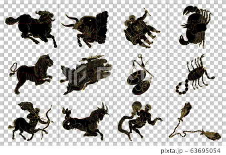 12 constellations black frame 12 constellations black frame 63695054