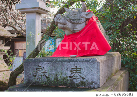 北野天満宮 赤布の牛 北野天満宮 赤布の牛 63695693