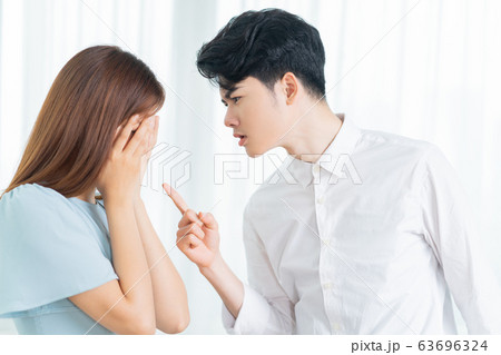 Couple. broke up, fight, domestic violence 63696324